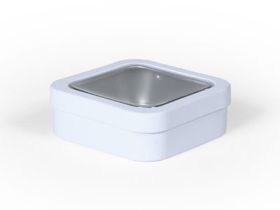 Doorzichtig luxe blikdoosje (per 6 stuks)