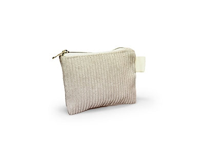 Corduroy rits zakje (per 6 stuks)